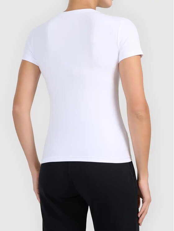 4F 4F T-Shirt 4FWMM00TTSHF3307-10S-10S-10S Biały Regular Fit