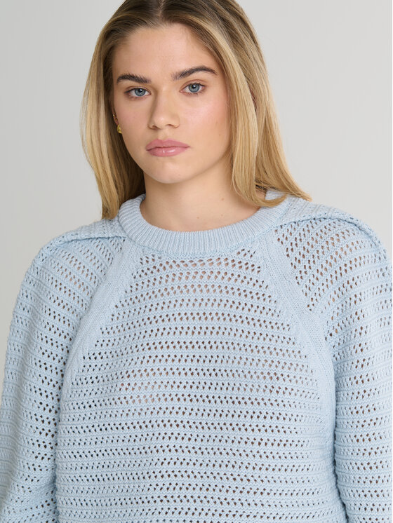 BIG STAR BIG STAR Sweter FUNIA Niebieski Reglan Fit