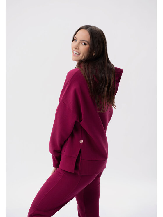 Volcano Volcano Bluza B-LOVE Czerwony Comfort Fit