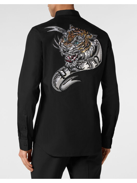 PHILIPP PLEIN PHILIPP PLEIN Košeľa 14869 Čierna Fitted Fit