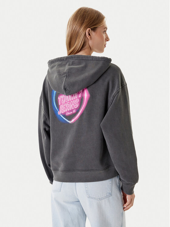 Tommy Jeans Tommy Jeans Суитшърт Neon DW0DW20945 Сив Boxy Fit
