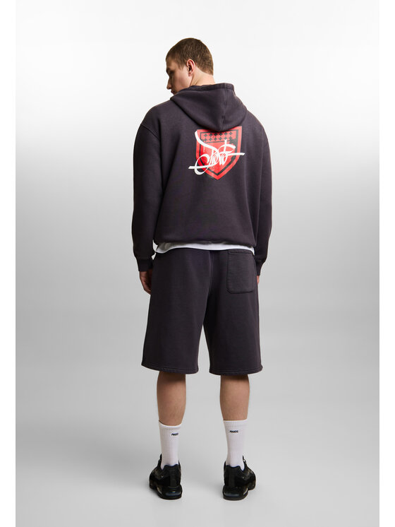 PROSTO. PROSTO. Szorty sportowe Damage Target Czarny Baggy Fit