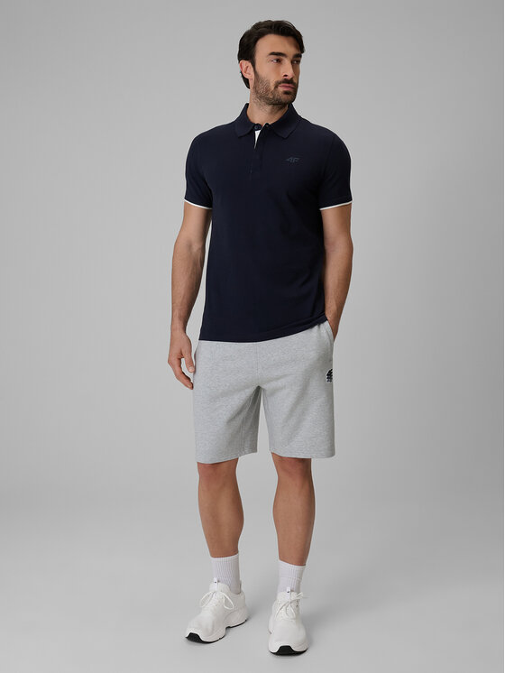 4F 4F Polo COMMERCIAL Granatowy Regular Fit