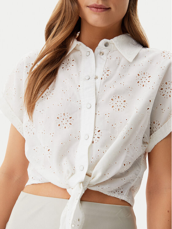 Guess Guess Camicia W5GH34WG822 Bianco Regular Fit