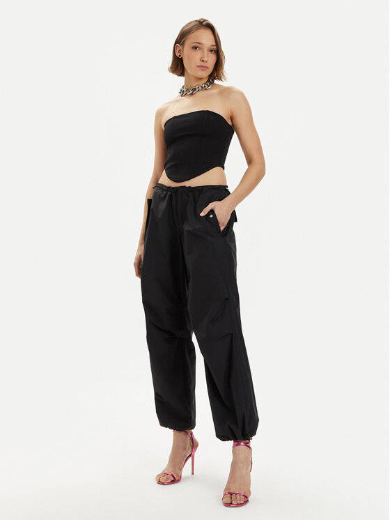 Gina Tricot Gina Tricot Felső 21293 Fekete Slim Fit