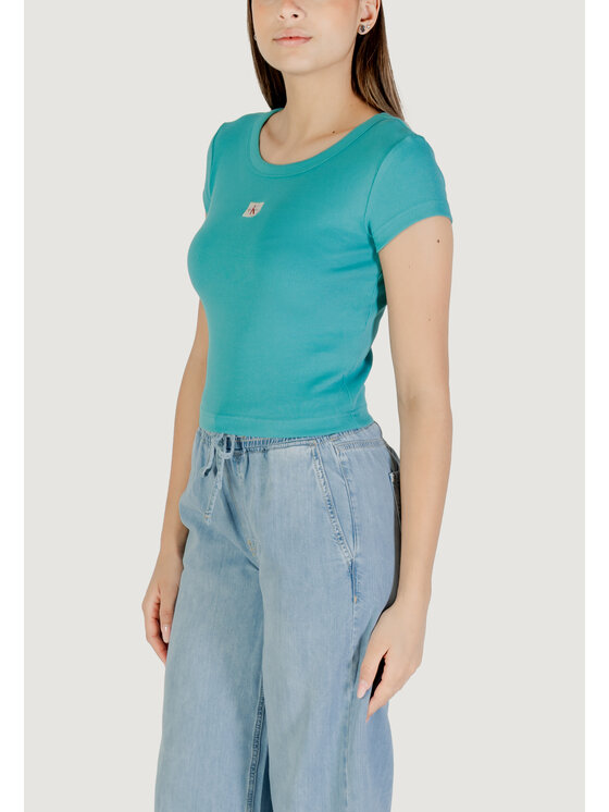 Calvin Klein Jeans Calvin Klein Jeans T-shirt A- WOVEN LABEL 2X2 R Blu Shirt Fit