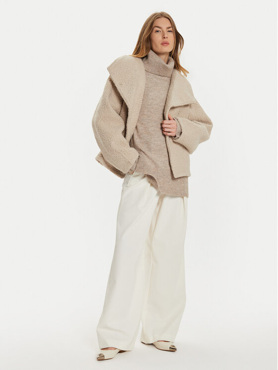 Gina Tricot Gina Tricot Bunda pro přechodné období 22613 Béžová Oversize