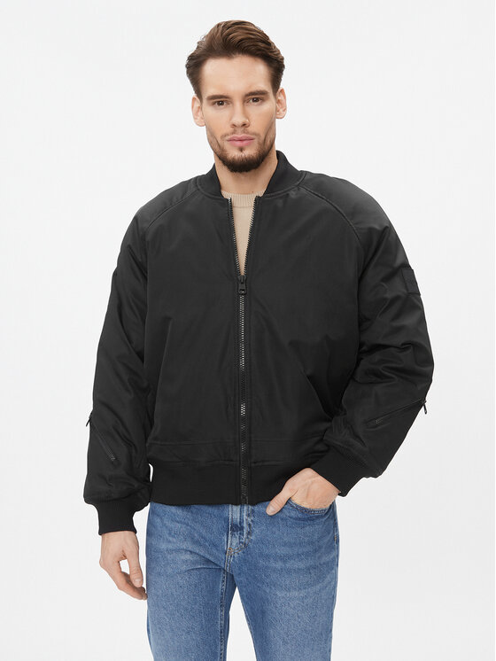 Calvin Klein Jeans Bomber J30J324070 Crna Relaxed Fit