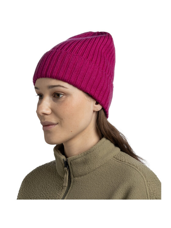 Buff Buff Berretto Knitted Norval Hat Beanie Viola