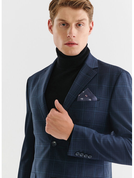 Pako Lorente Pako Lorente Marynarka P23SP-3G-009 Granatowy Slim Fit