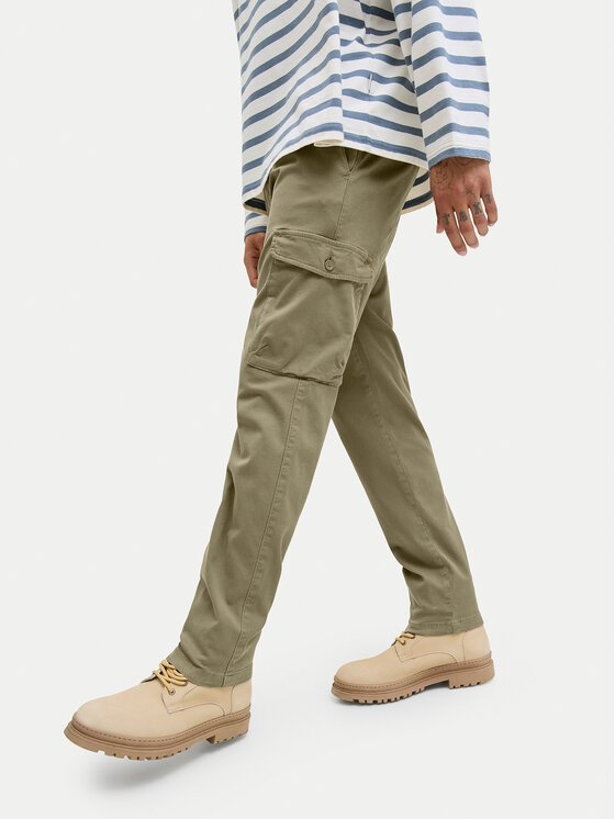 Jack & Jones Jack & Jones Текстилни панталони Stace Arthur 12282388 Каки Regular Fit