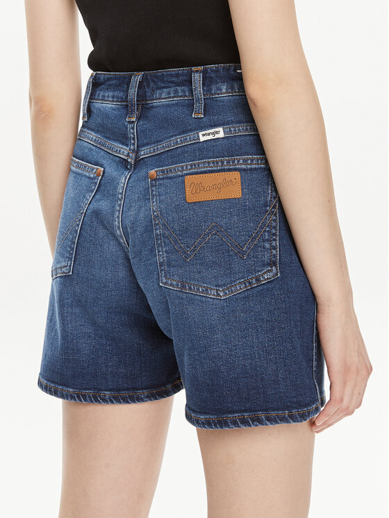 Wrangler Wrangler Pantaloni scurți de blugi Cowboy 112351042 Albastru Relaxed Fit