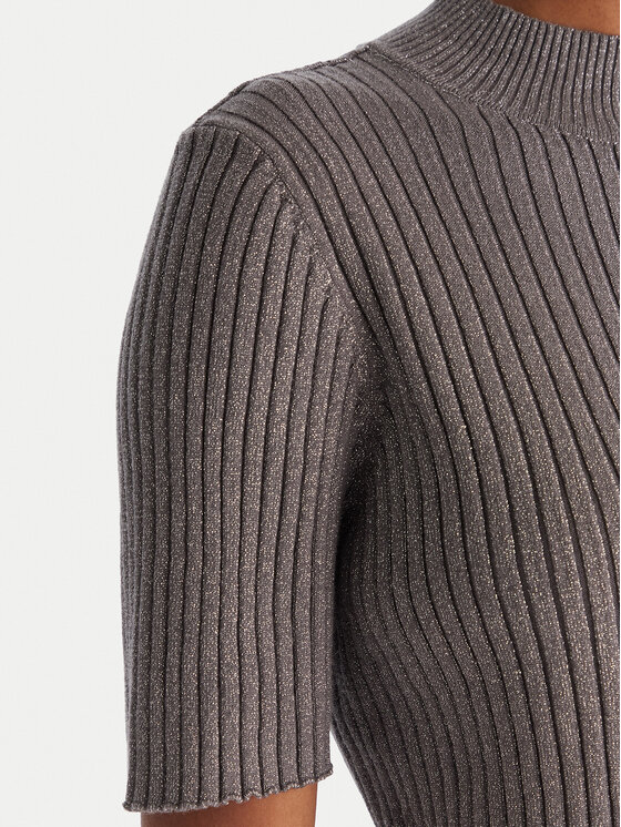 ACCESS FASHION ACCESS FASHION Sweter 54-8046 Szary Slim Fit