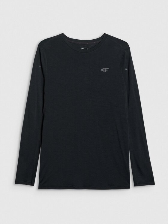 4F 4F Funkčné tričko 4FWAW25TFLOM430-20S Čierna Regular Fit