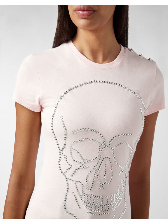 PHILIPP PLEIN PHILIPP PLEIN T-Shirt 8021 Różowy Regular Fit