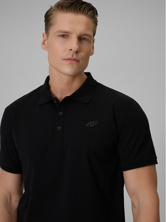 4F 4F Polo NOS Czarny Regular Fit