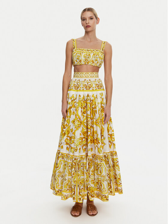 Dolce&Gabbana Dolce&Gabbana топ F755PT HH5EA Жълт Regular Fit