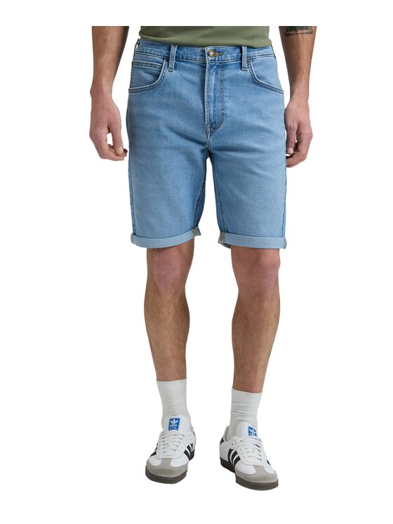 Lee Lee Szorty jeansowe 5 Pocket Short Niebieski Slim Fit