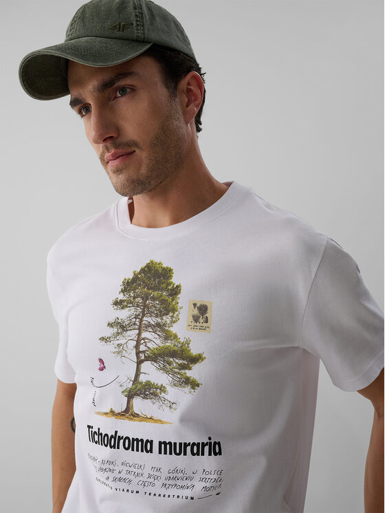 4F 4F T-Shirt OVERLAND Biały Regular Fit