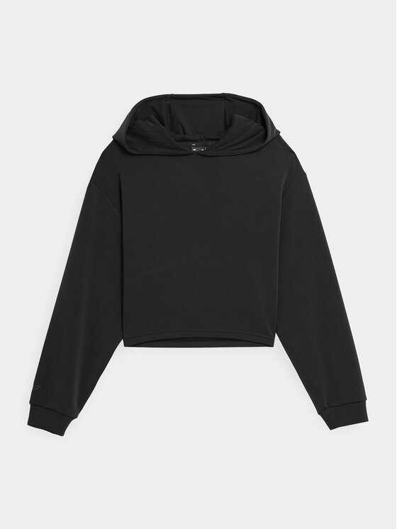 4F 4F Μπλούζα 4FAW23TSWSF702 Μαύρο Regular Fit