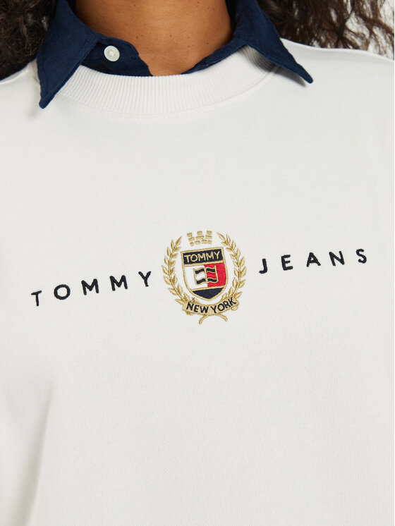 Tommy Jeans Tommy Jeans Sukienka dzianinowa DW0DW18715 Écru Relaxed Fit