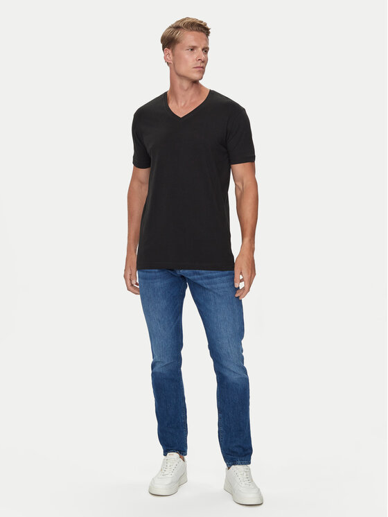 Pierre Cardin Pierre Cardin Set de tricouri﻿ 29991.000.9000 Negru Modern Fit