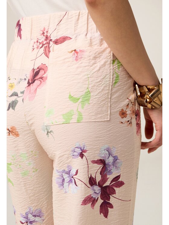 Oltre Oltre Pantaloni di tessuto P010J002466N0R2 Rosa Baggy Fit