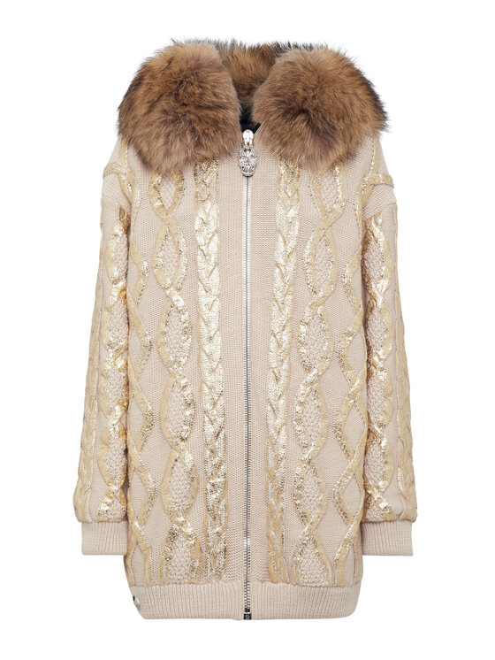 PHILIPP PLEIN PHILIPP PLEIN Kardigan 2209 Złoty Regular Fit