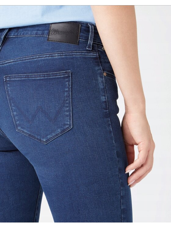 Wrangler Wrangler Jeansy Skinny Niebieski Skinny Fit