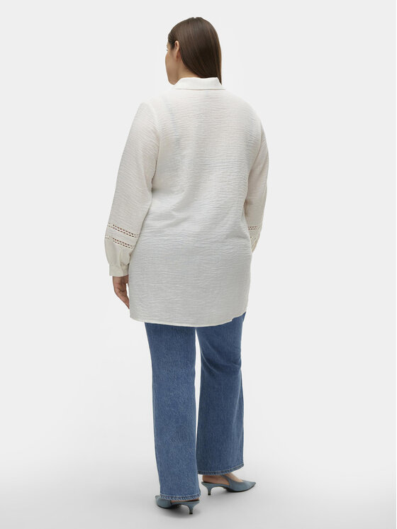 Vero Moda Curve Vero Moda Curve Vestito chemisier Chris 10301894 Bianco Regular Fit