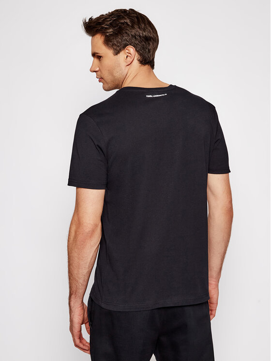 KARL LAGERFELD KARL LAGERFELD T-shirt Crewneck 755061 511251 Crna Regular Fit
