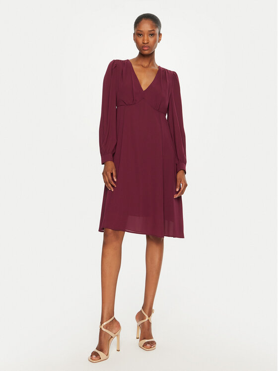 Rinascimento Rinascimento Rochie cocktail CFC0120500003 Vișiniu Regular Fit