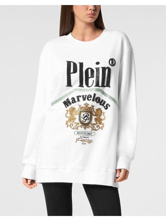 PHILIPP PLEIN PHILIPP PLEIN Bluza 22289 Biały Regular Fit
