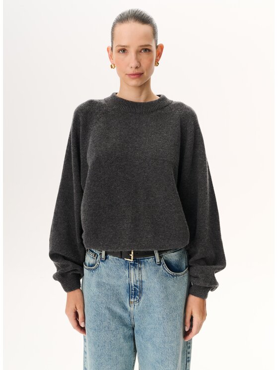 LEBRAND LEBRAND Sweter Beth Szary Regular Fit