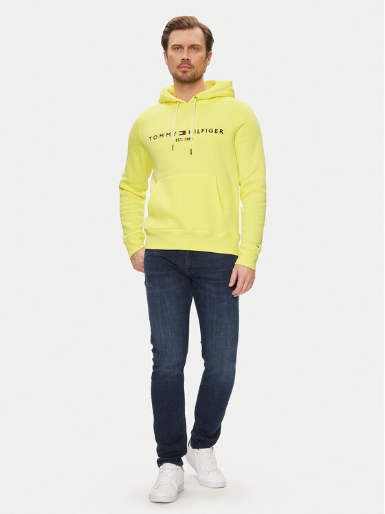 Tommy Hilfiger Tommy Hilfiger Majica dugih rukava Logo MW0MW11599 Žuta Regular Fit