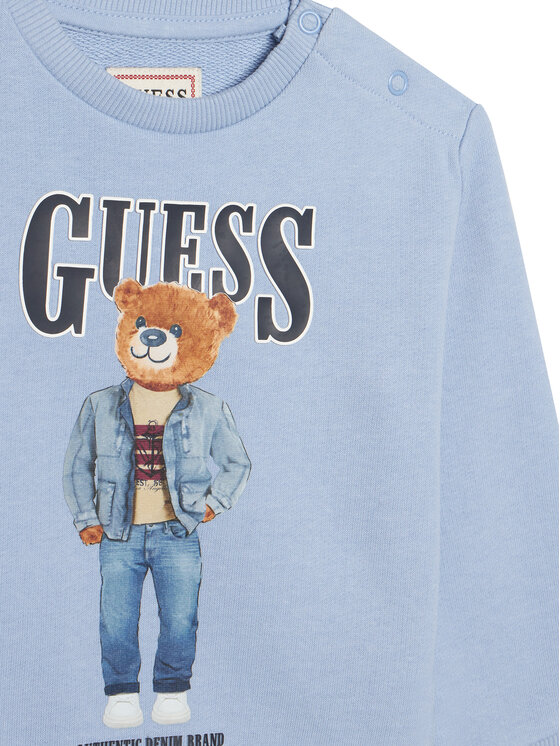 Guess Guess Džemperis N6RQ03 KAD74 Žydra Regular Fit