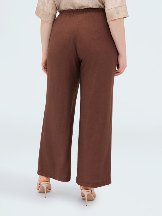 Fiorella Rubino Fiorella Rubino Pantaloni di tessuto P083L002505N022 Marrone Flared Fit
