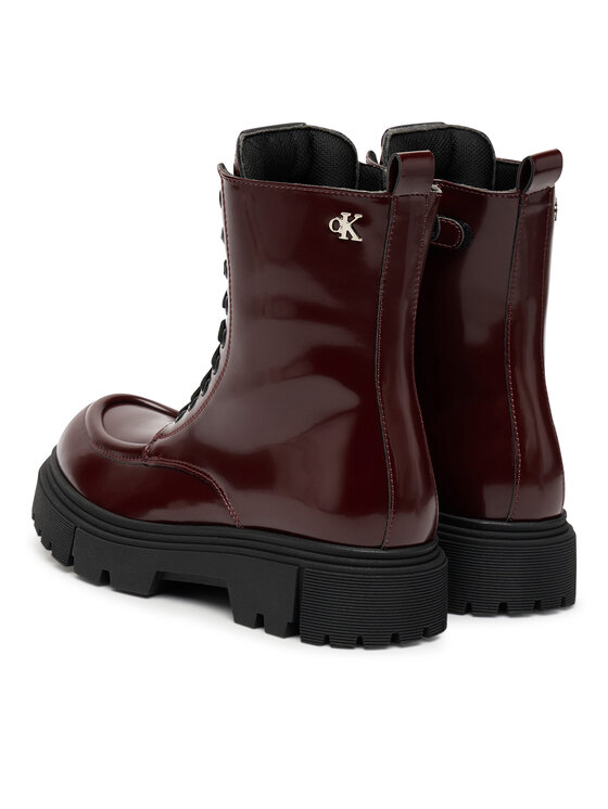 Calvin Klein Calvin Klein Trapery Tronchetto Allacciato V4A5-83132-1453 Bordowy