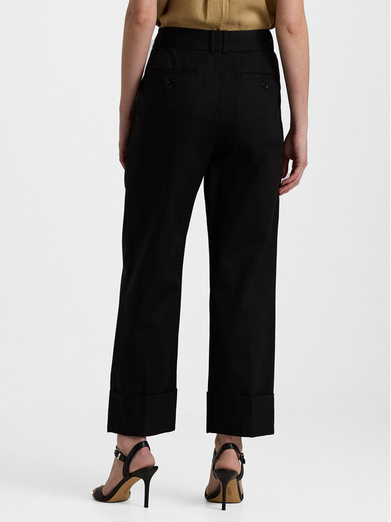 LAUREN RALPH LAUREN Lauren Ralph Lauren Hlače iz tkanine 200871814008 Črna Relaxed Fit