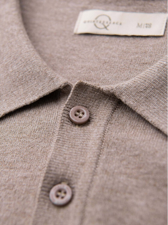 Ombre Ombre Polo OM-POLS-0151 Brązowy Regular Fit
