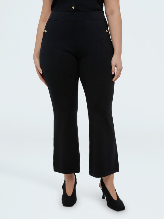 Fiorella Rubino Fiorella Rubino Spodnie materiałowe P626L002327N033 Czarny Flare Fit