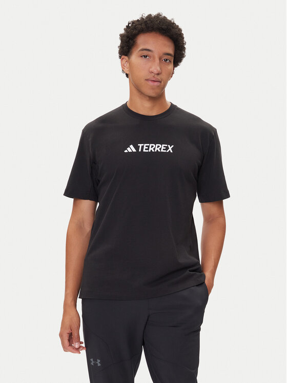 adidas adidas T-shirt Terrex Classic Logo JF9143 Crna Regular Fit