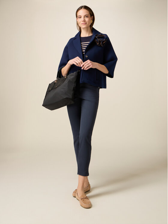 Oltre Oltre Pantaloni di tessuto P728R108903N034 Blu Skin Fit