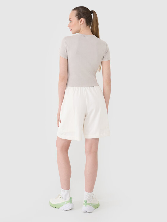 4F 4F Szorty sportowe SS MIDSHOP TEXTILE Biały Regular Fit