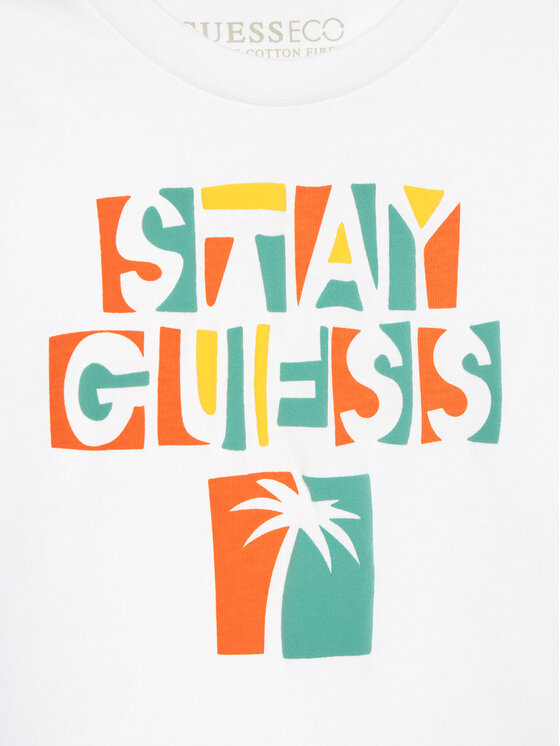 Guess Guess T-Shirt N5GI15 K8HM4 Biały Regular Fit