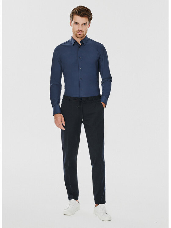 Pako Lorente Pako Lorente Koszula P24WF-1X-044 Granatowy Slim Fit