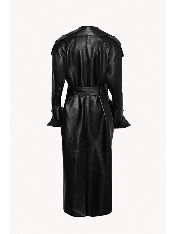 Epuzer Epuzer Cappotto di transizione Phoebe leather Nero Standard Fit