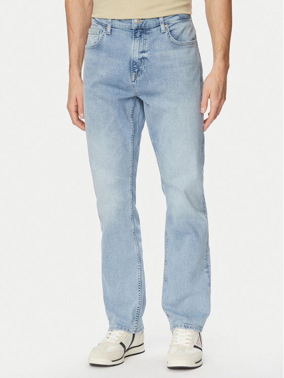 Guess Blugi M6GA31 D0779 Albastru deschis Straight Fit