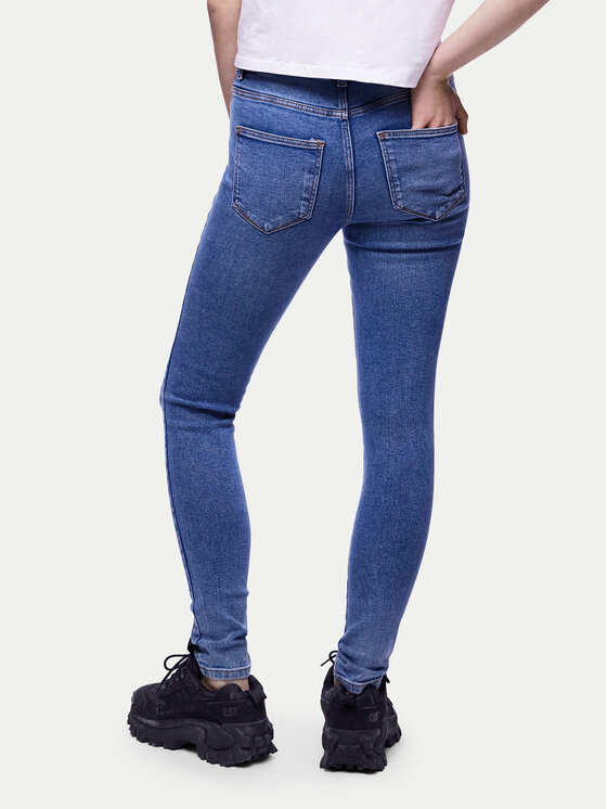 Pieces Pieces Traperice Dana 17148021 Plava Skinny Fit