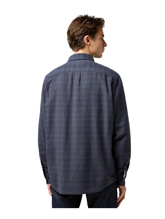 Wrangler Wrangler Koszula 112371523 Granatowy Regular Fit